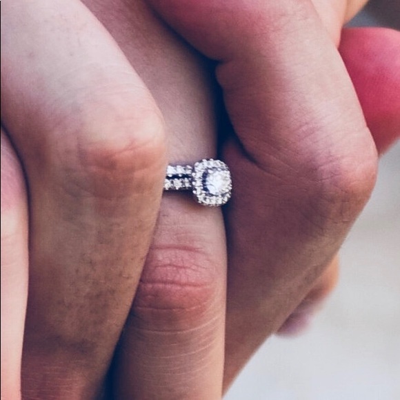 Bridal set. Diamond engagement ring/wedding ring - Picture 5 of 5